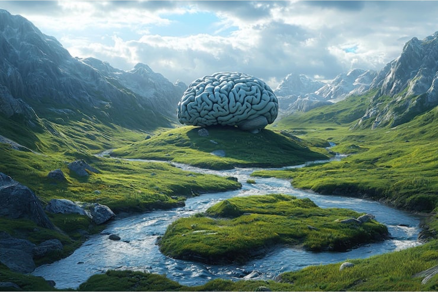 Brain connections representing mindset